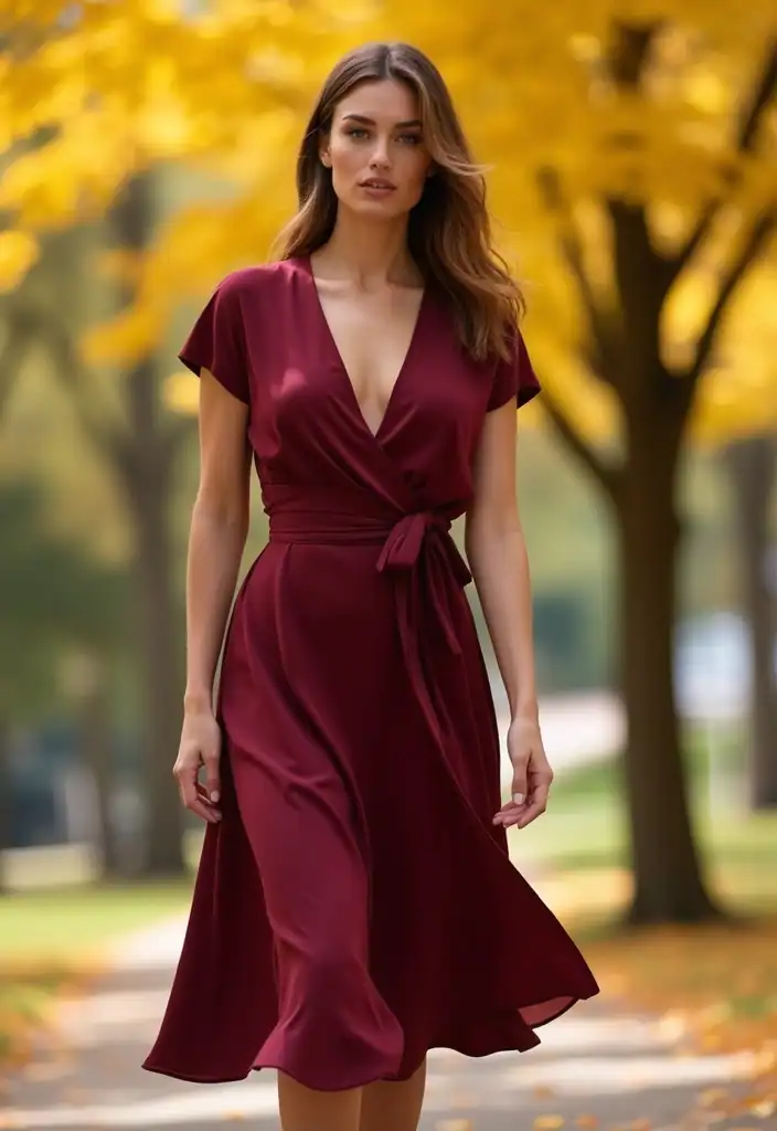 11 Fall Dresses That Will Transition Perfectly from Day to Night - 2. The Midi Wrap Dress