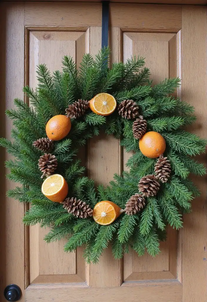 14 Gemütliche Bastelideen für Winterabende, die deine Stimmung heben! - 1. Weihnachtskranz aus Naturmaterialien