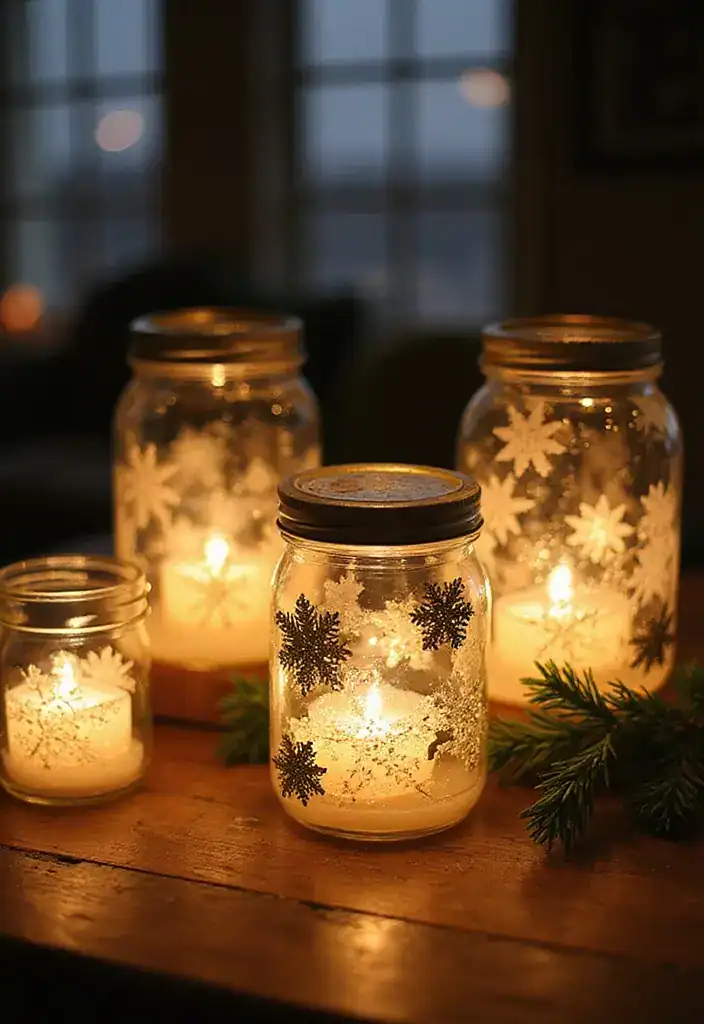 14 Gemütliche Bastelideen für Winterabende, die deine Stimmung heben! - 11. Winterliche Windlichter basteln