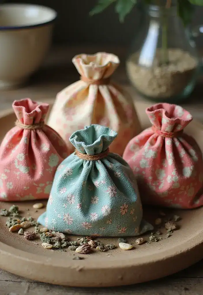 14 Gemütliche Bastelideen für Winterabende, die deine Stimmung heben! - 14. Winterliche Duftkissen nähen