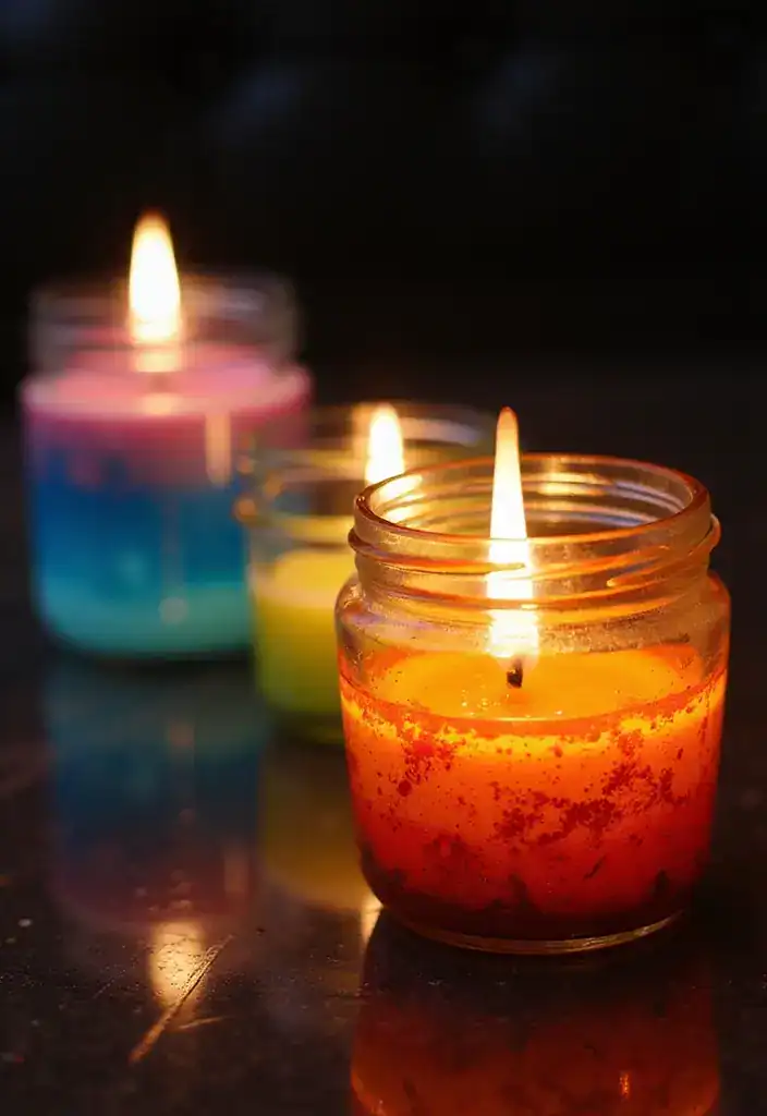 14 Gemütliche Bastelideen für Winterabende, die deine Stimmung heben! - 2. DIY Kerzen aus Wachsmalern