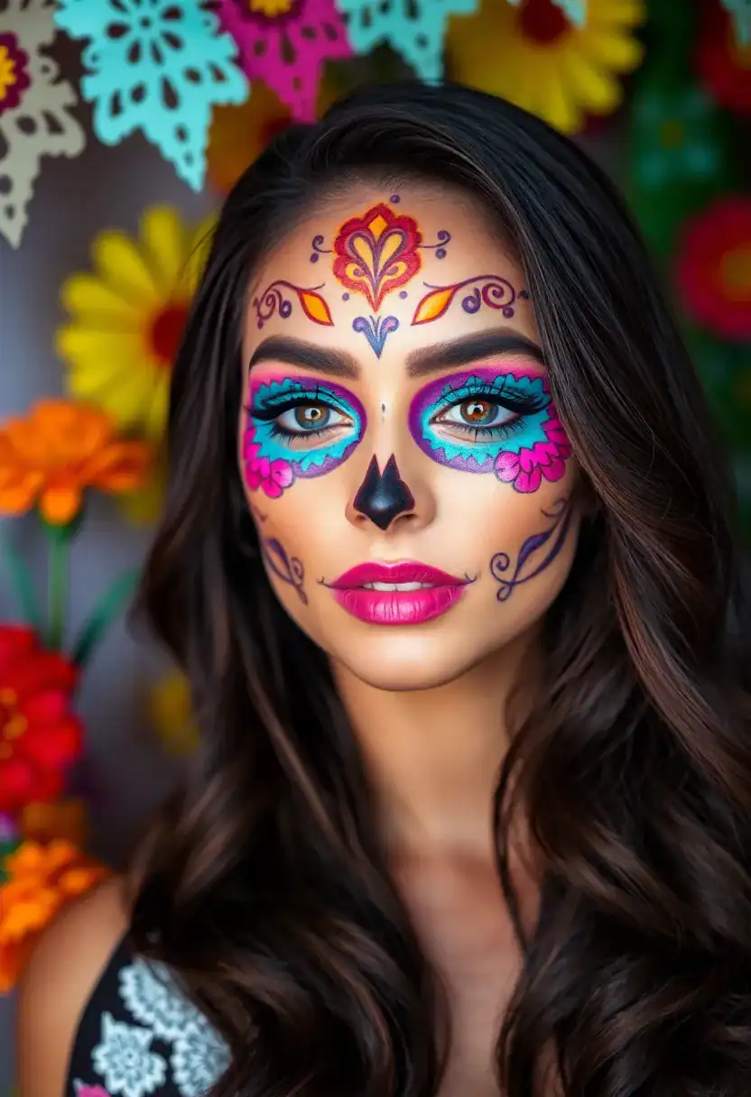 14 Halloween Makeup Ideas for 2025 That Will Make You the Star of the Night! - 8. Sugar Skull Beauty