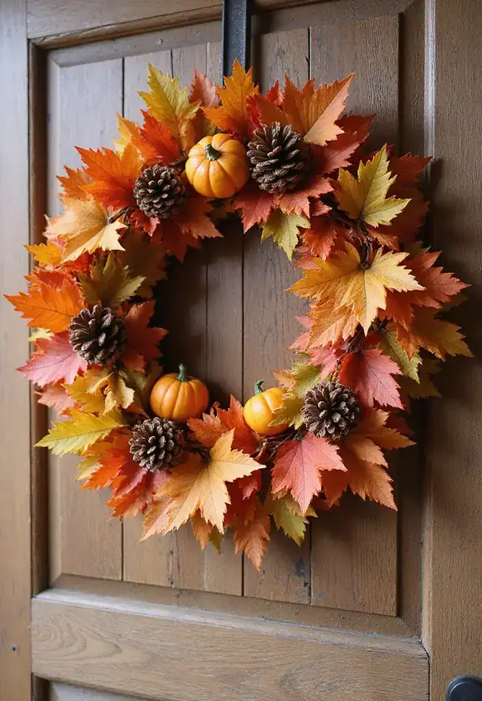 15 Fall Crafts That’ll Transform Your Home Into an Autumn Wonderland (You Won't Believe #10!) - 1. DIY Autumn Wreath