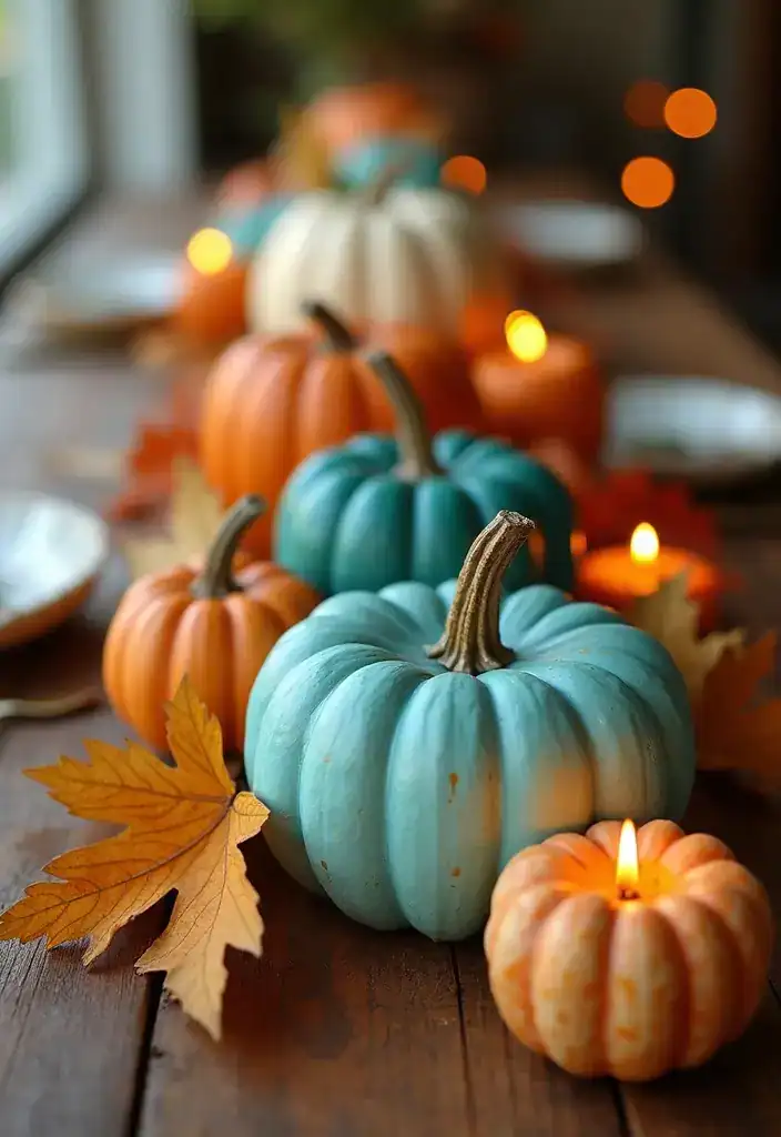 15 Fall Crafts That’ll Transform Your Home Into an Autumn Wonderland (You Won't Believe #10!) - 2. Painted Pumpkin Centerpieces