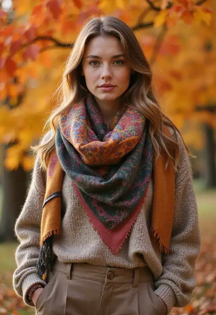 15 Layering Tricks with Coats That’ll Keep You Warm and Stylish This Autumn! - 5. Layering with Scarves