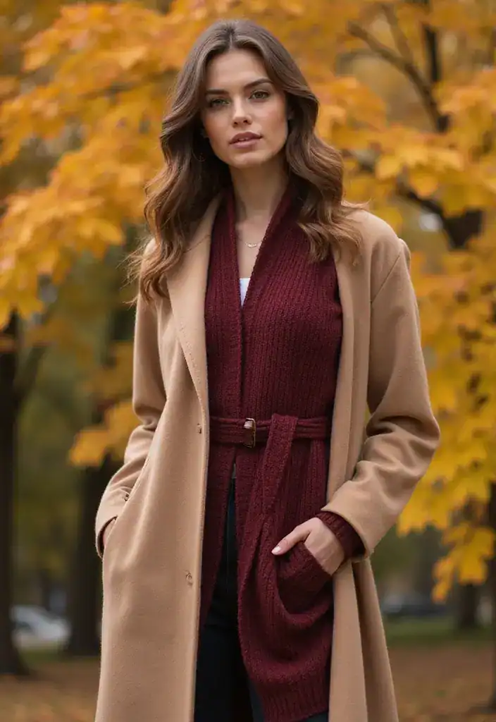 15 Layering Tricks with Coats That’ll Keep You Warm and Stylish This Autumn! - 9. Long Cardigans Under Coats