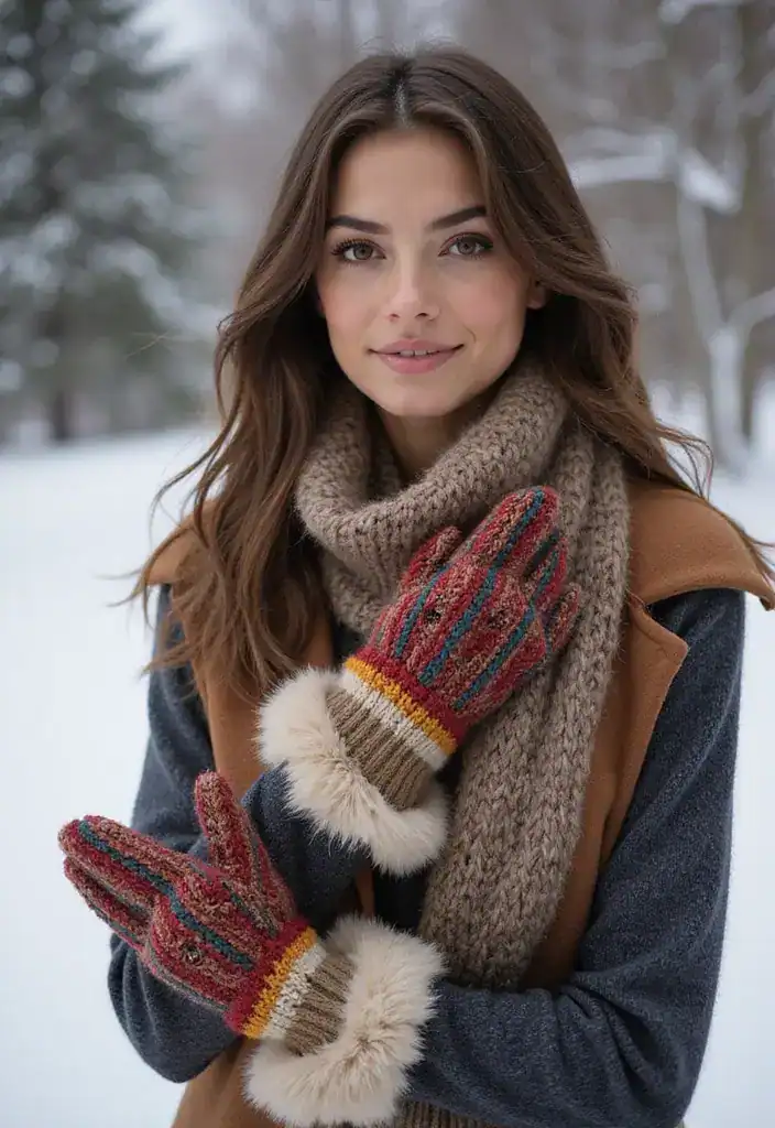 15 Trendy Winter Fashion Outfits That'll Keep You Cozy and Chic All Season! - 8. Trendy Mittens and Gloves