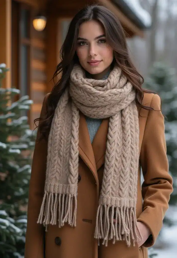 15 Winteroutfits, die dich stylisch warm halten - 10. Der modische Schaal