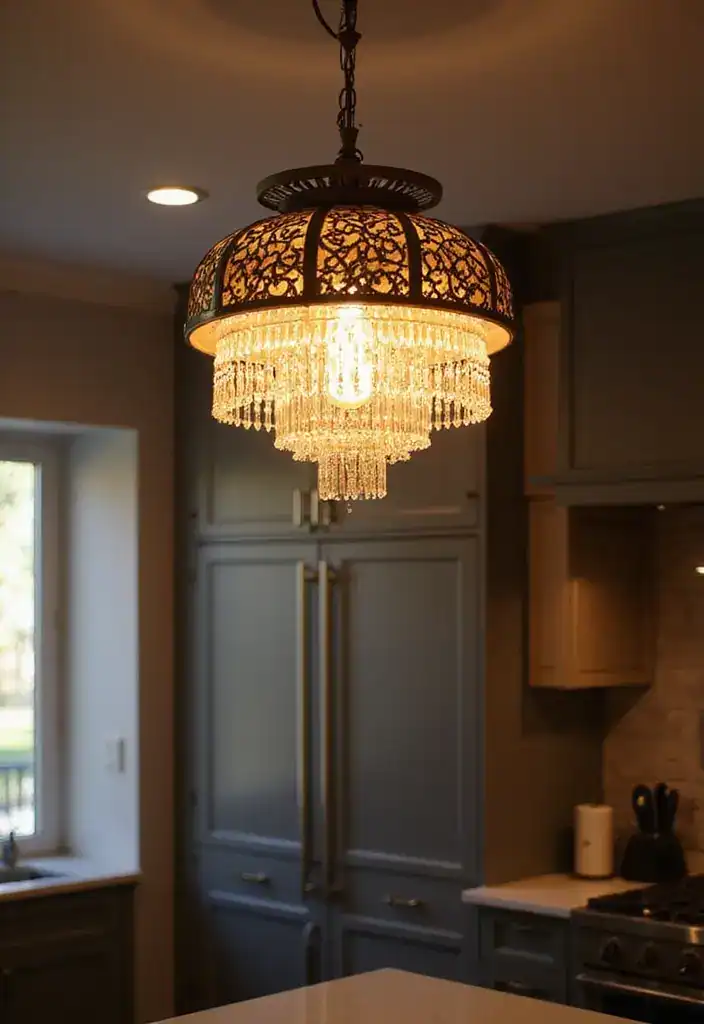 16 Kitchen Decor Tricks That Will Transform Your Space in Minutes! - 7. Statement Lighting Fixtures