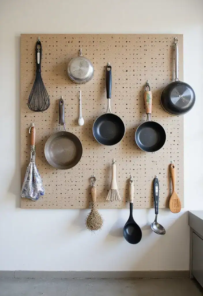 16 Kitchen Decor Tricks That Will Transform Your Space in Minutes! - 9. Use Pegboards for Versatile Storage