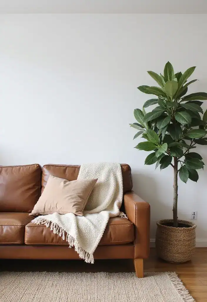 16 Minimalist Living Room Ideas That Will Clear Your Mind and Clutter! - 8. Layered Textures