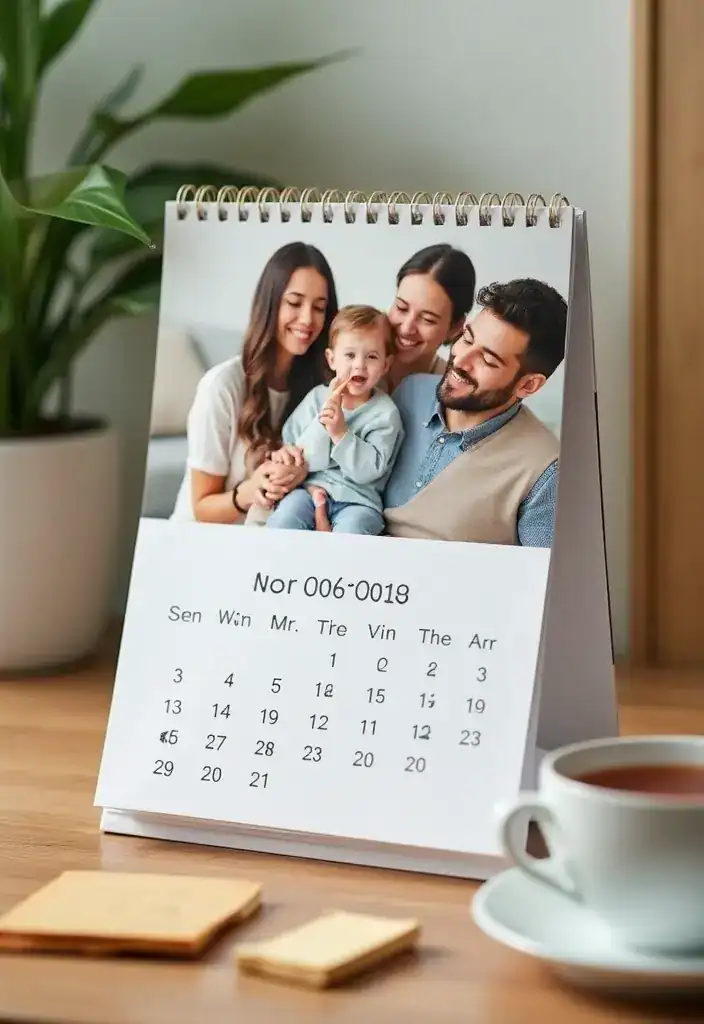 19 Sentimental Memory Gifts for Seniors That Will Bring Back Cherished Memories! - 13. Personalized Calendar with Family Photos