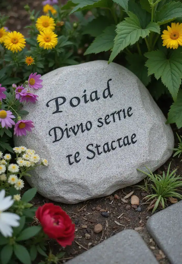 19 Sentimental Memory Gifts for Seniors That Will Bring Back Cherished Memories! - 17. Personalized Garden Stone