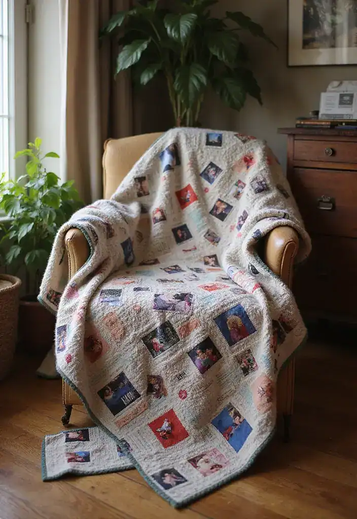 19 Sentimental Memory Gifts for Seniors That Will Bring Back Cherished Memories! - 19. Memory Blanket with Stories