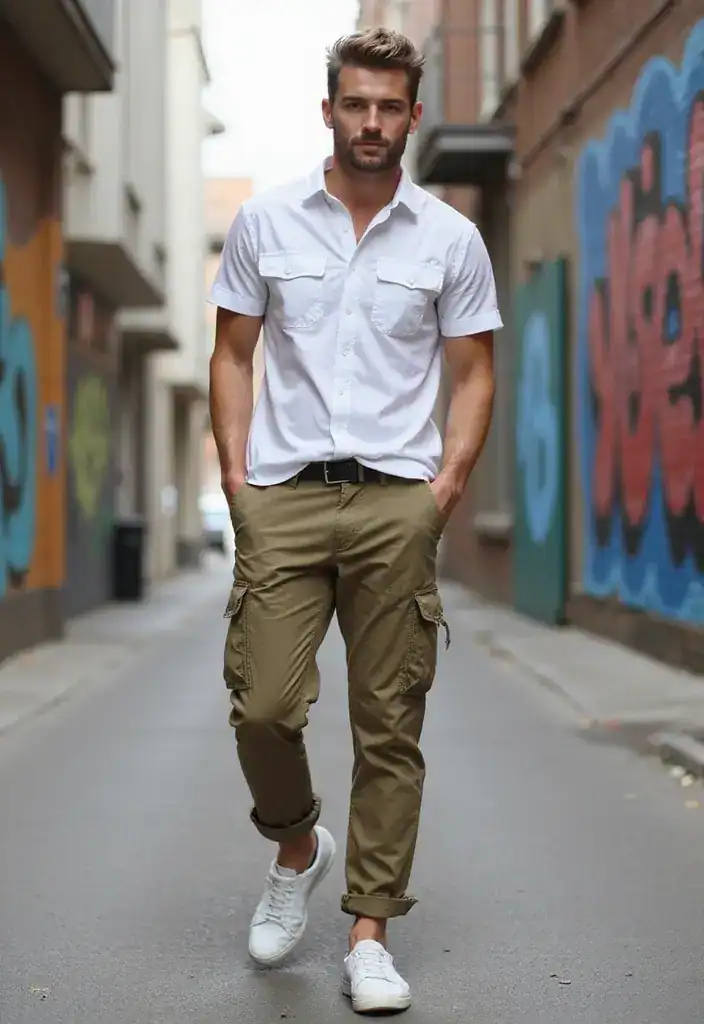 20 Coole Streetwear-Stile, die deinen Look sofort aufpeppen! - 18. Cargo-Hosen – Funktional und cool