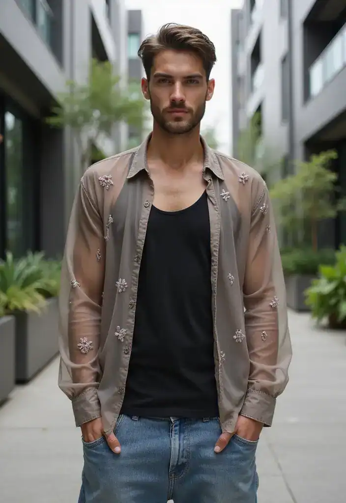 20 Coole Streetwear-Stile, die deinen Look sofort aufpeppen! - 19. Transparente Materialien – Der edgy Look
