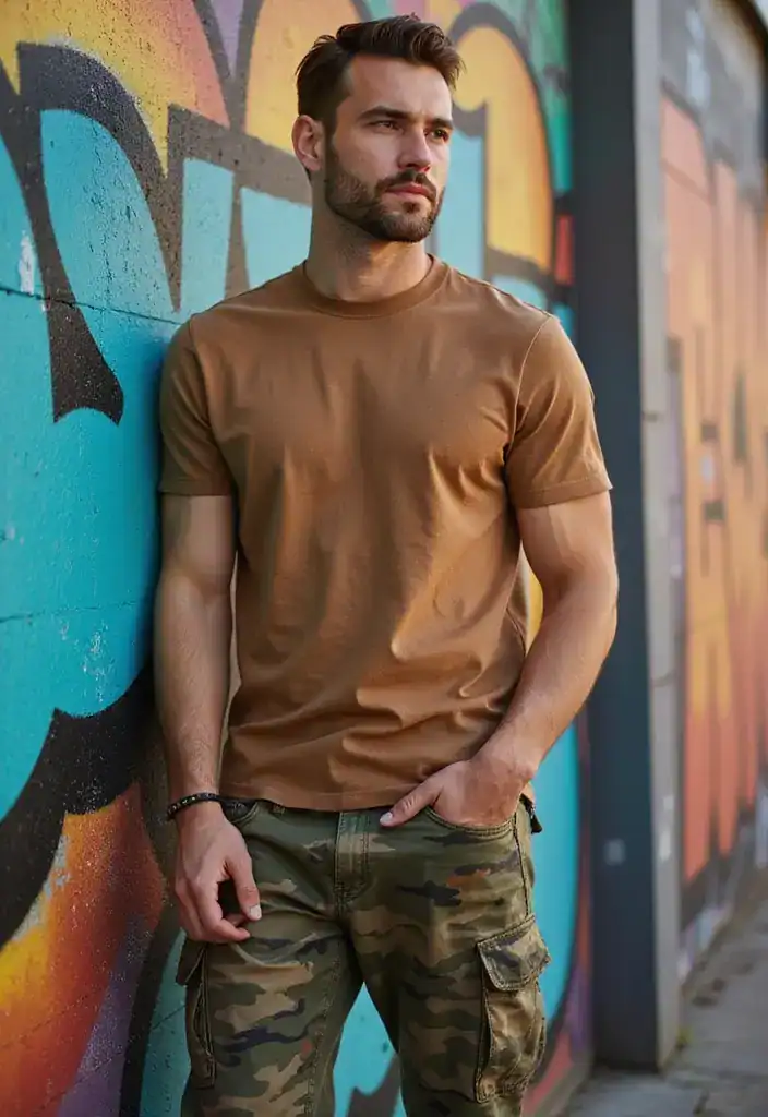 20 Coole Streetwear-Stile, die deinen Look sofort aufpeppen! - 6. Camouflage-Print – Der Militär-Look neu interpretiert