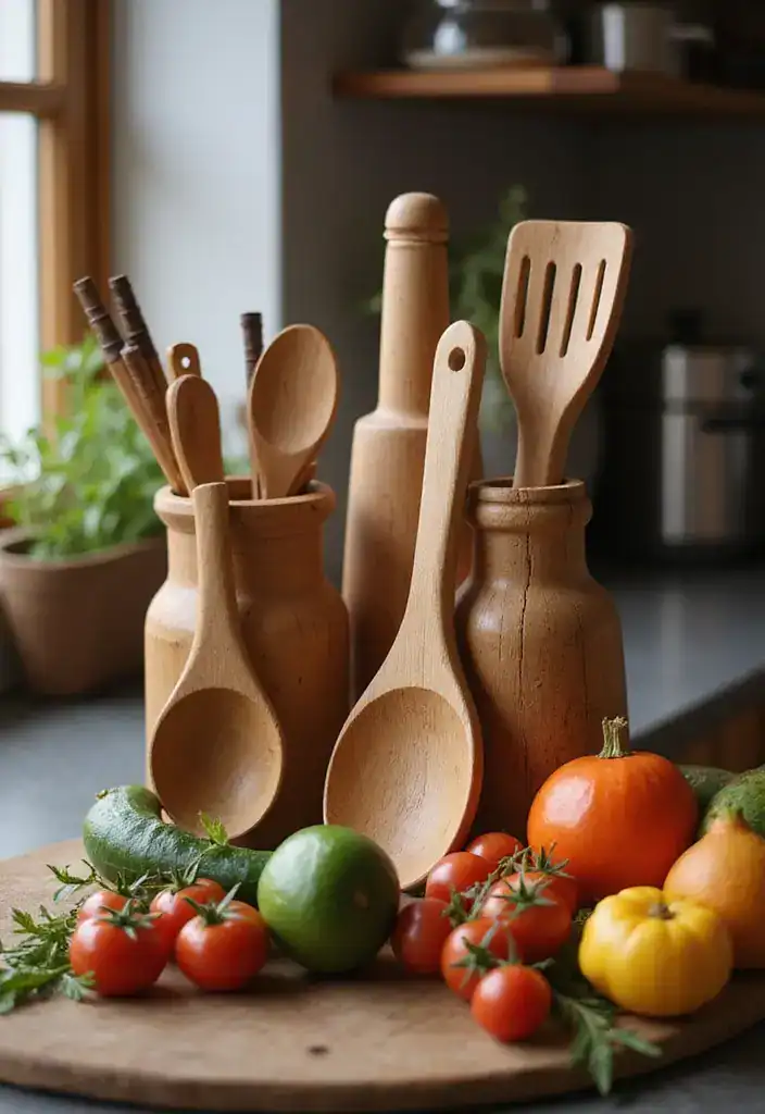 20 Einfache Holz Bastelprojekte, die Du noch Heute Ausprobieren musst! - 14. Holz-Utensilien für die Küche