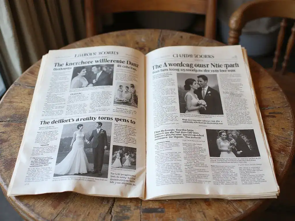 20 Einzigartige Personalisierte Hochzeitsgeschenke, Die Das Brautpaar Überwältigen Werden! - 3. Individuelle Hochzeitszeitung