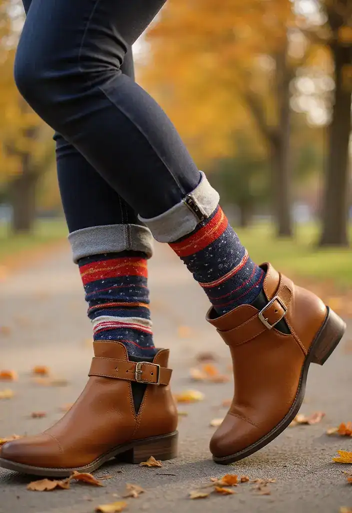 20 Trendy Fall Accessories for 2025 That’ll Take Your Outfit to the Next Level! - 17. Printed Socks