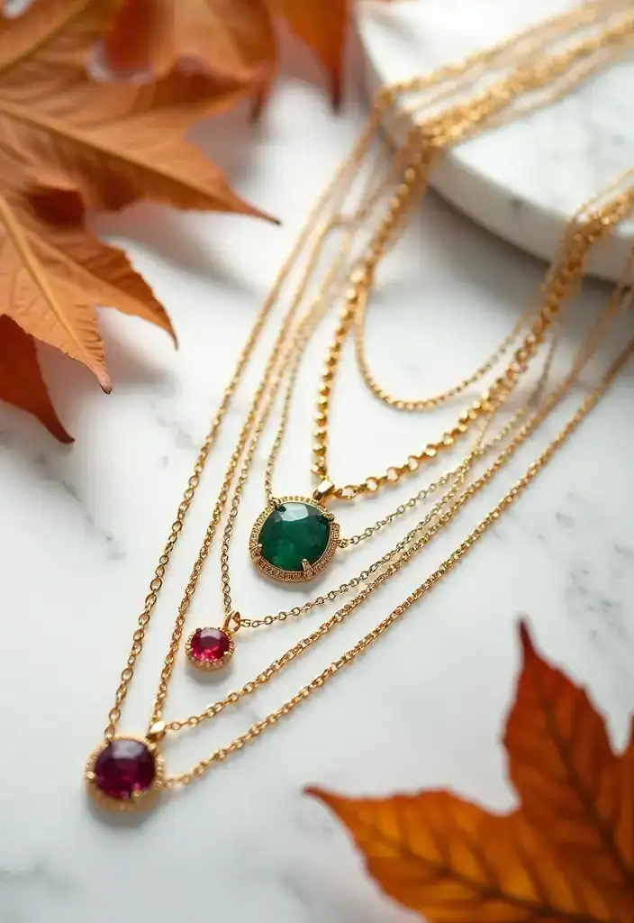 20 Trendy Fall Accessories for 2025 That’ll Take Your Outfit to the Next Level! - 9. Layered Necklaces