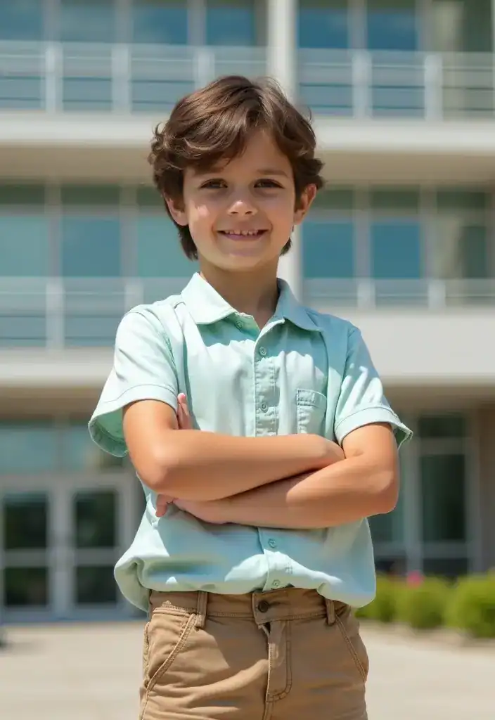 21 Trendy First Day of School Outfits Your Kids Will Absolutely Love (Wait Until You See #8!) - 10. Casual Button-Up and Cargo Pants