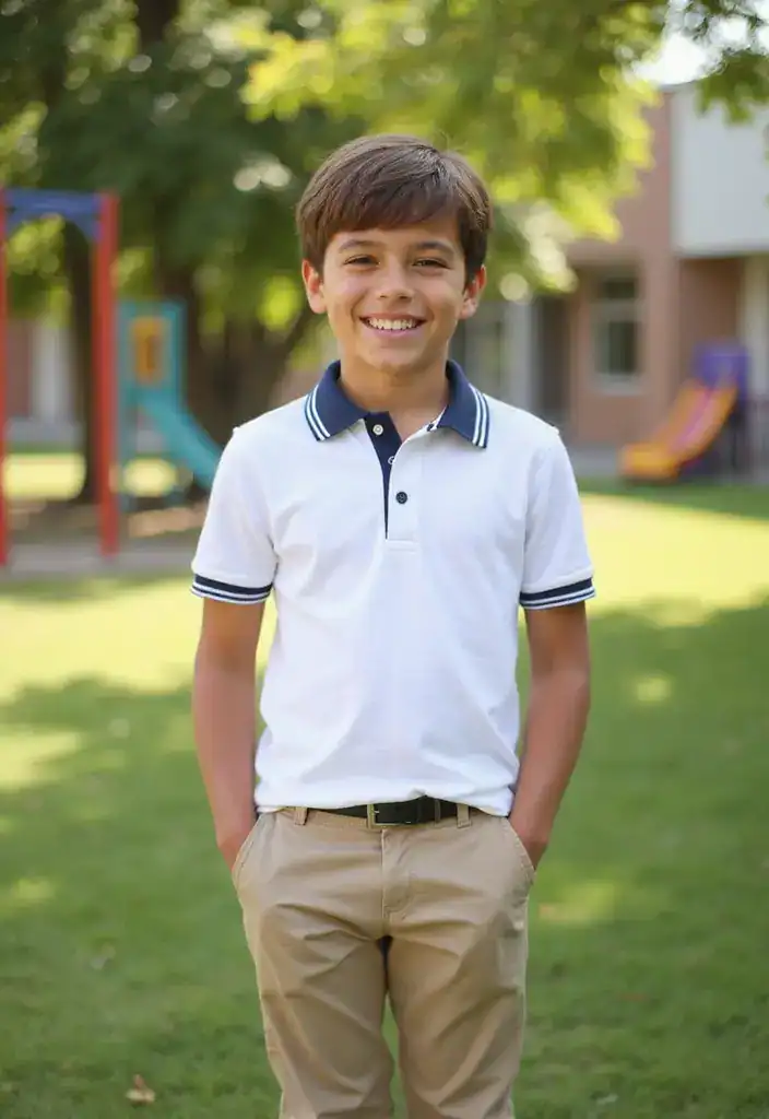 21 Trendy First Day of School Outfits Your Kids Will Absolutely Love (Wait Until You See #8!) - 9. Preppy Look with Chinos and Polo Shirts