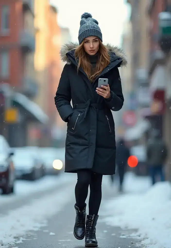22 Trendy Winter Coats for Women - 21. Tech-Friendly Coats