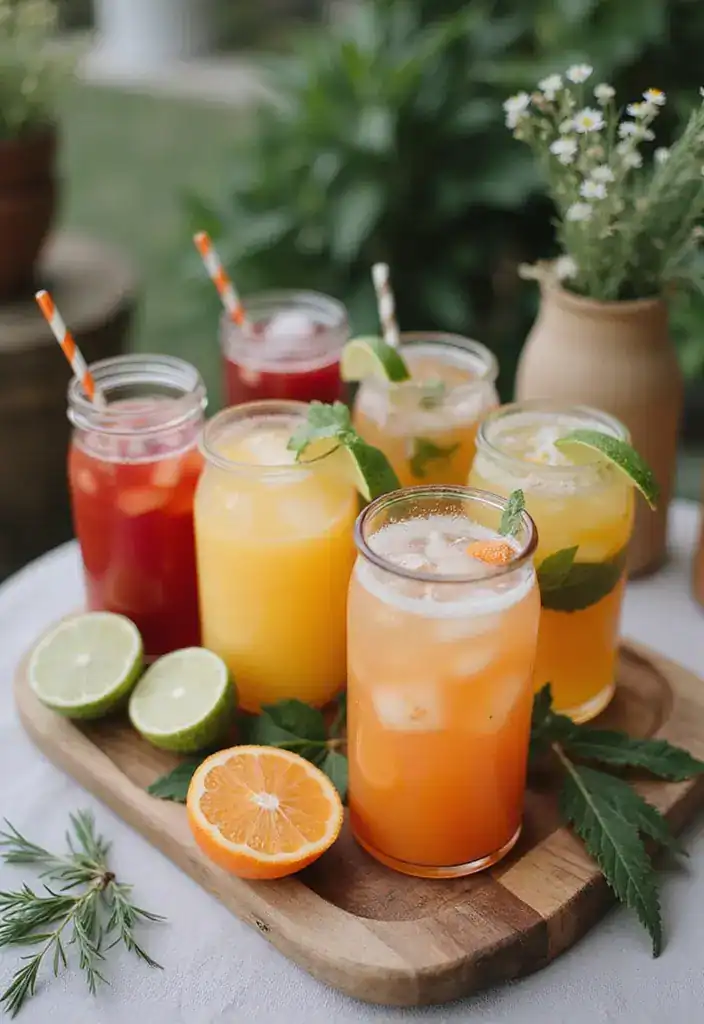 30 Creative Wedding Decor Ideas That Will Make Your Big Day Unforgettable - 14. Customized Drink Station