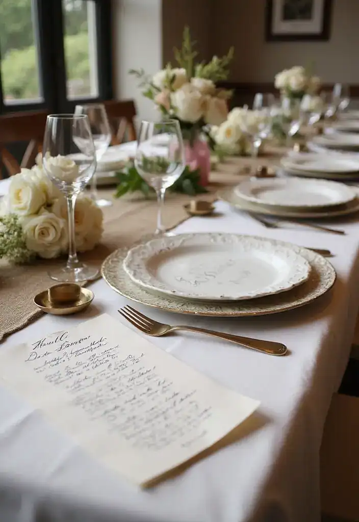 30 Creative Wedding Decor Ideas That Will Make Your Big Day Unforgettable - 15. Personal Touches on Tables