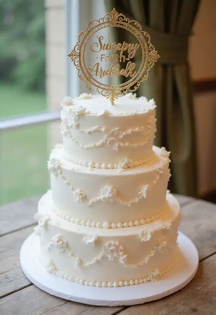 30 Creative Wedding Decor Ideas That Will Make Your Big Day Unforgettable - 25. Intricate Cake Toppers