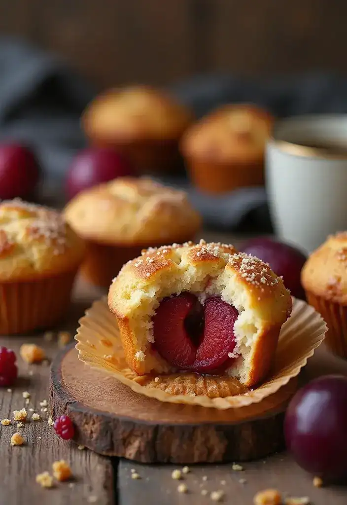 5 Blitzschnelle Pflaumenkuchen Rezepte, die du in 30 Minuten Backen Kannst! - 4. Pflaumen-Muffins im Handumdrehen