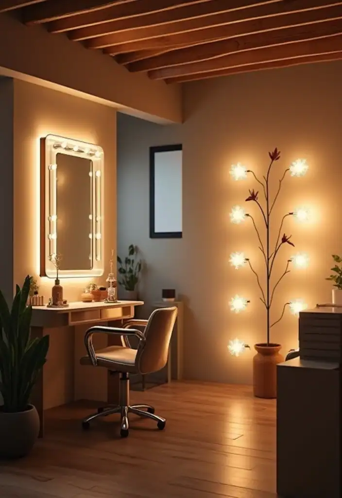 Möbel die du für Dein Traum-Kosmetikstudio benötigst - 7. Schicke Beleuchtung