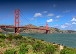 San Fransisco - Golden Gate Bridge im Sonnenschein
