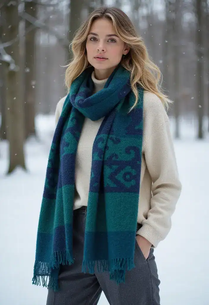 Unlock 15 Cozy Winter Looks That Prove Layering Can Be Chic! - 7. Stylish Scarves Take Center Stage