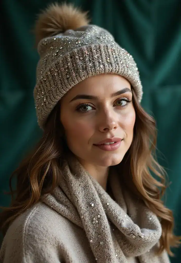 Wie Du Die Perfekten Farben für Deine Winter Mützen 2023 Wählst - 12. Glitzernde Details: Für eine Portion Glamour