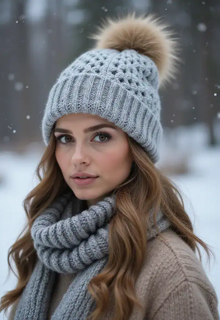 Wie Du Die Perfekten Farben für Deine Winter Mützen 2023 Wählst - 7. Metallic Akzente: Glanz für die kalte Saison