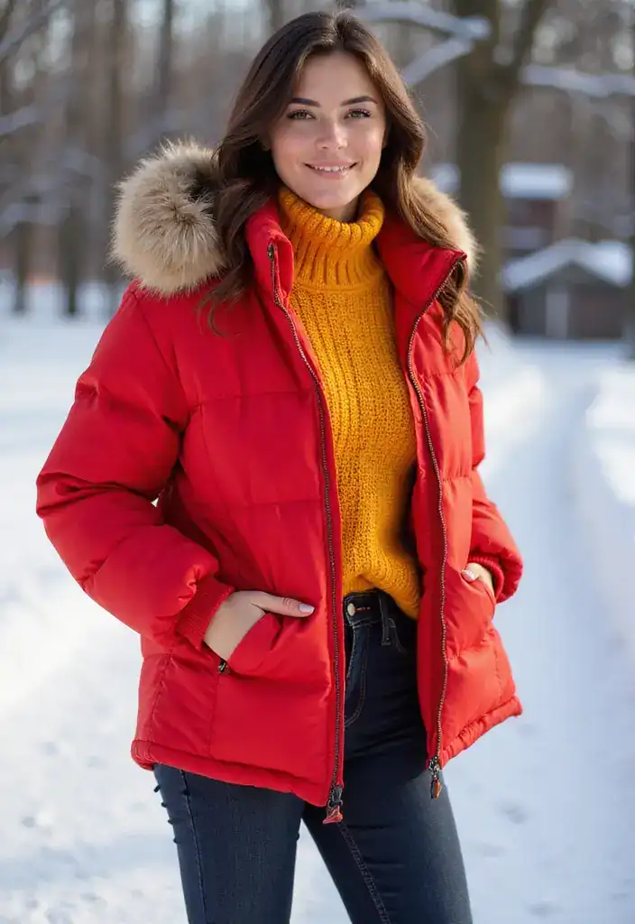Wie du dich warm und stylisch kleidest: Die besten Winter Outfits - 6. Farbige Winteroutfits für gute Laune